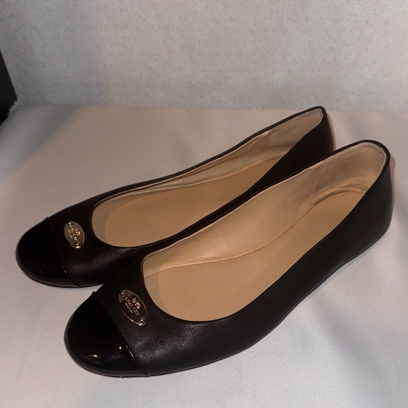 Coach Ashley Black Flats size 9.5 - Picture 1 of 14